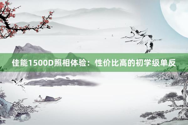 佳能1500D照相体验：性价比高的初学级单反